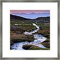 Curved River.. Sierra Nevada National Park. At Sunset Framed Print