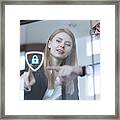 Cyber Security Systems For Business Network Framed Print