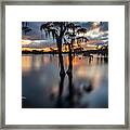 Cypress Lake Sunset Framed Print