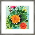 Dahlias Framed Print