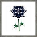 Dallas Cowboys - Nfl Football Team Logo Flower Art Framed Print