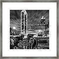 Dallas Texas Longhorns In Pioneer Plaza - Black And White Framed Print