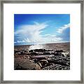 Dance Of A Wave And The Sky, Portugal Framed Print