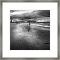Dark Beach Framed Print