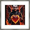 Dark Cupid Framed Print