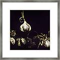 Dark Garlic Still Life Framed Print
