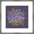 David Bowie - Changes Lyrical Cloud Framed Print