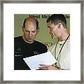 David Coulthard Chats To Adrian Newey Framed Print