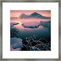 Dawn At Vermilion Lake Framed Print