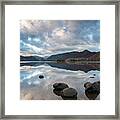 Dawn Breaks Over Derwent Water, The Lake District, Cumbria,england Framed Print