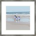 A Family Beach Moment Framed Print