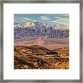 Death Valley - Sea Level To Snow Peaks Framed Print