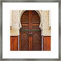 Decorated Door In Medina Of Fez Framed Print