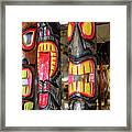 Decorative Tiki Masks Framed Print