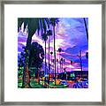 Deep City Sunset Framed Print