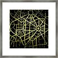 Delhi Map In Gold And Black Framed Print