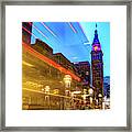 Denver Colorado's Daniel And Fishers Tower Dawn Panorama Framed Print