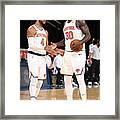 Derrick Rose And Julius Randle Framed Print