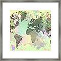 Design 158 World Map Framed Print