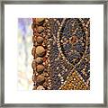Detail Of Mosaic With Sea Shells In Pompeii Framed Print