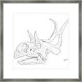 Diabloceratops Bw Framed Print