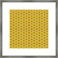 Diamond Cross Lattice Pattern In Golden Yellow And Chestnut Brown N.2488 Framed Print