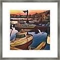 Digitail Painting Boats Framed Print