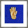 Disposable Glove In Space Framed Print