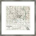 District Of Columbia And Virginia Vintage Map 1884 Framed Print
