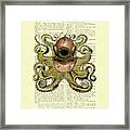 Diving Octopus Framed Print