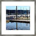 Dock At Elk Lake Framed Print