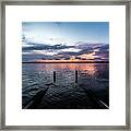 Dockside Sunset Framed Print