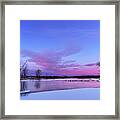 Don't Forget To Turn Around - Yahara River In Winter At Lake Kegonsa Outflow Near Stoughton Framed Print
