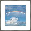 Double Rainbow At Sea Framed Print