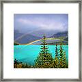 Double Rainbow Over Emerald Lake Framed Print