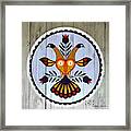 Dove Hex On Barn Wood Framed Print