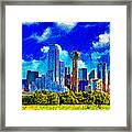 Downtown Dallas Skyline - Impressionist Painting Framed Print