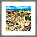 Downtown Fresno, California, Digital Painting Framed Print