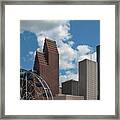 Downtown Houston With Ferris Wheel Framed Print