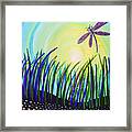 Dragonfly At The Bay Iii Framed Print
