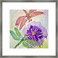 Dragonfly Doodles Framed Print