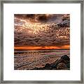 Dramatic Sunset In Oceanside Framed Print