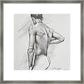 Drawing  Male Nude #20925 Framed Print