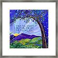 Dreaming Tree With Quote Framed Print