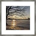 Winter Sunset At Moritzburg Castle 1 Framed Print