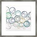 Drinking Glasses Viewed From Above Framed Print