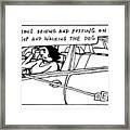 Driving And Putting On Makeup And Walking The Dog Framed Print