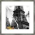 Dual Torn Collection - Flatiron Eiffel Framed Print