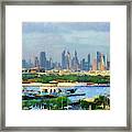 Dubai Uae Skyline Framed Print