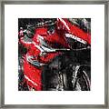 Ducati V4 Superleggera Motorcycle By Vart Framed Print